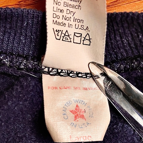 🇺🇸Velva Sheen Vintage UNC Sweatshirt L Made in USA - Picture 8 of 9